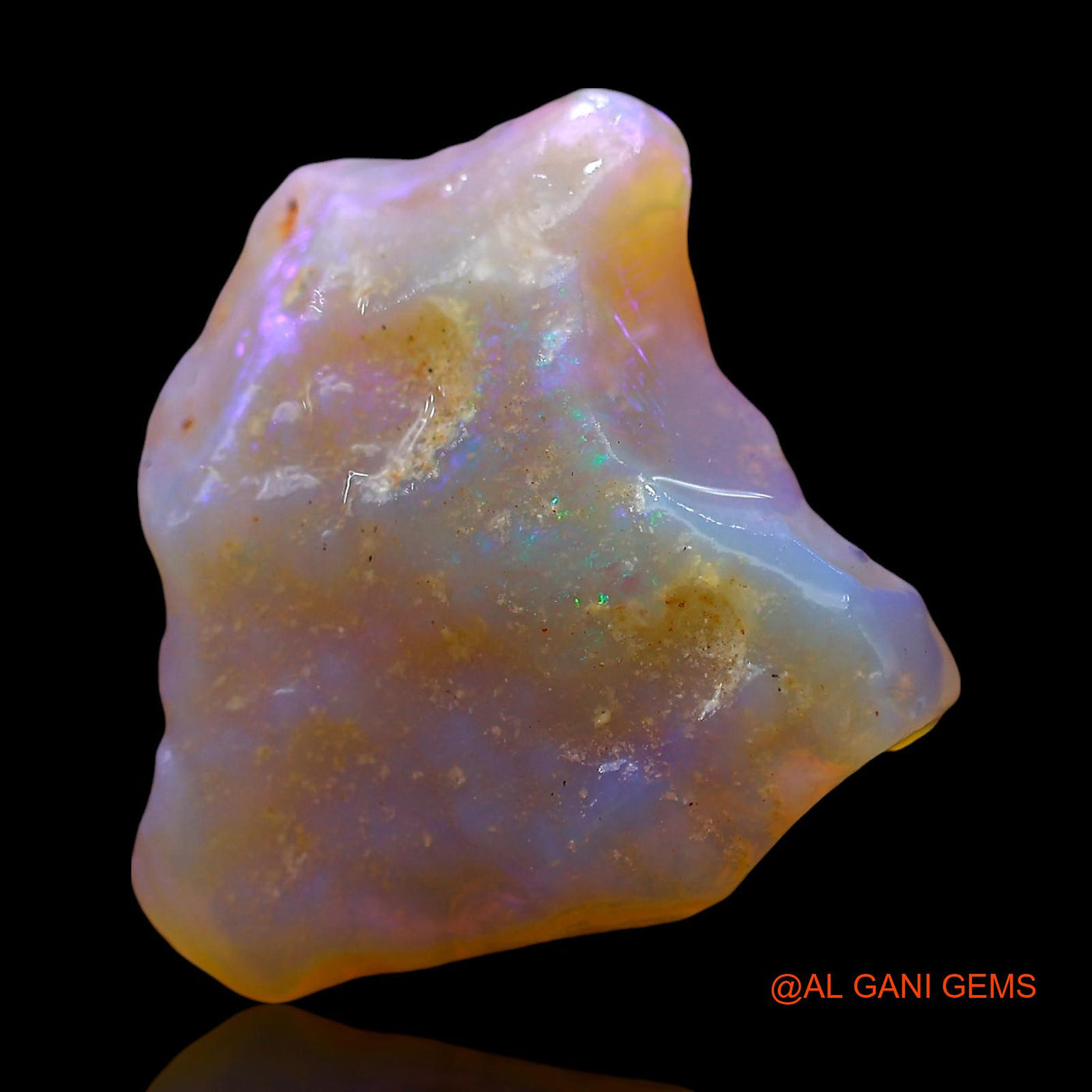 7.00 Cts Natural Australian Fire Opal Loose Gemstone Fancy Rough 18x17x4 mm RE-49