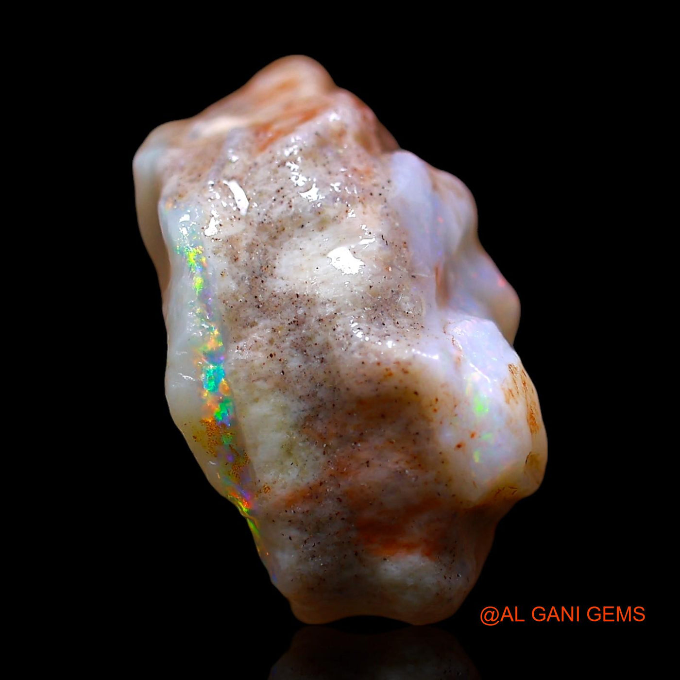 Natural Untreated Fire Opal Loose Gemstone Fancy Rough From Australia 9.00 Cts 18x11x9 mm RE-503