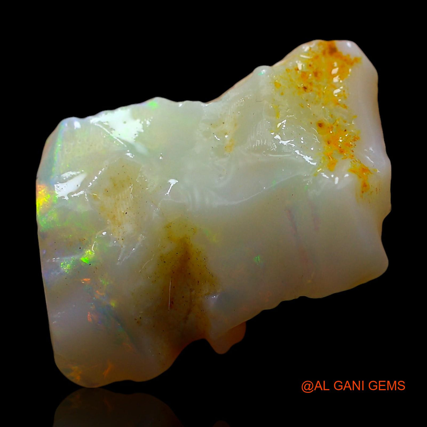 Natural Fire Opal Gemstone 7.00 Cts Loose Fancy Rough From Australia 16x13x6 mm RE-50