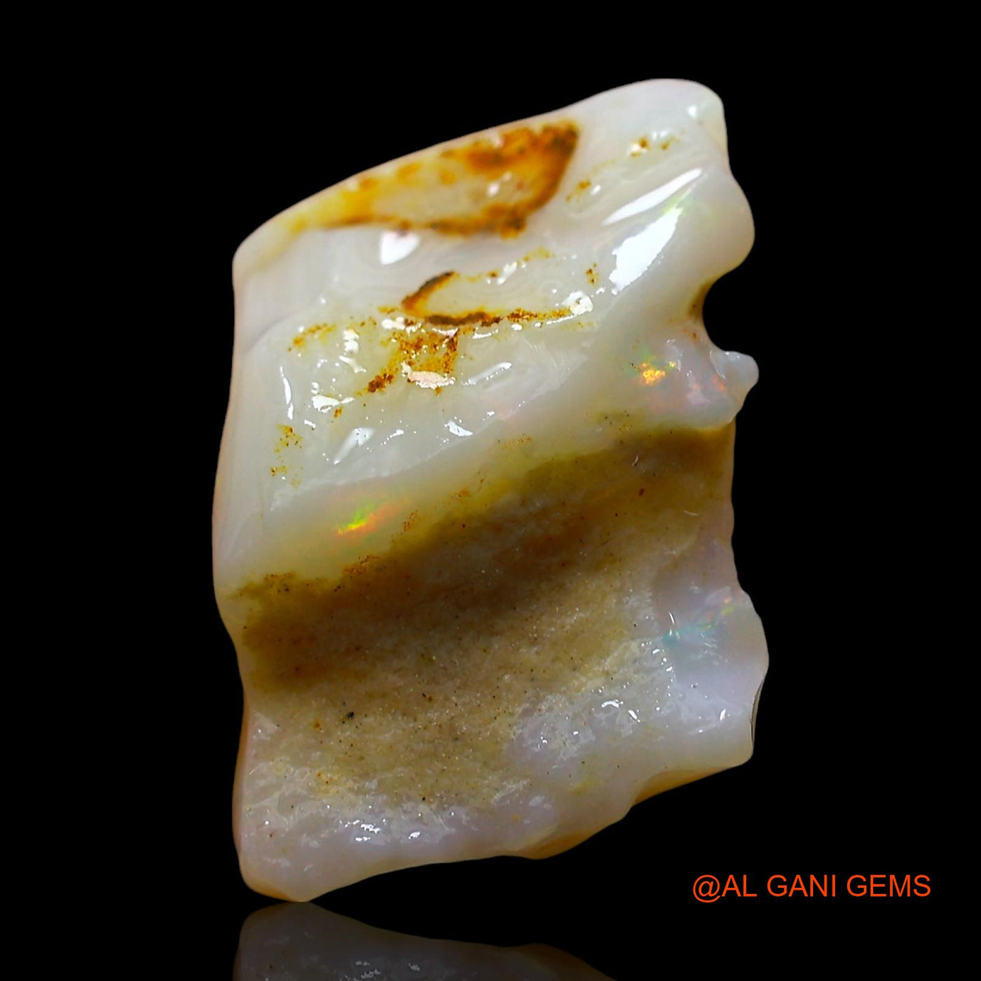 Natural Fire Opal Gemstone 7.00 Cts Loose Fancy Rough From Australia 16x13x6 mm RE-50
