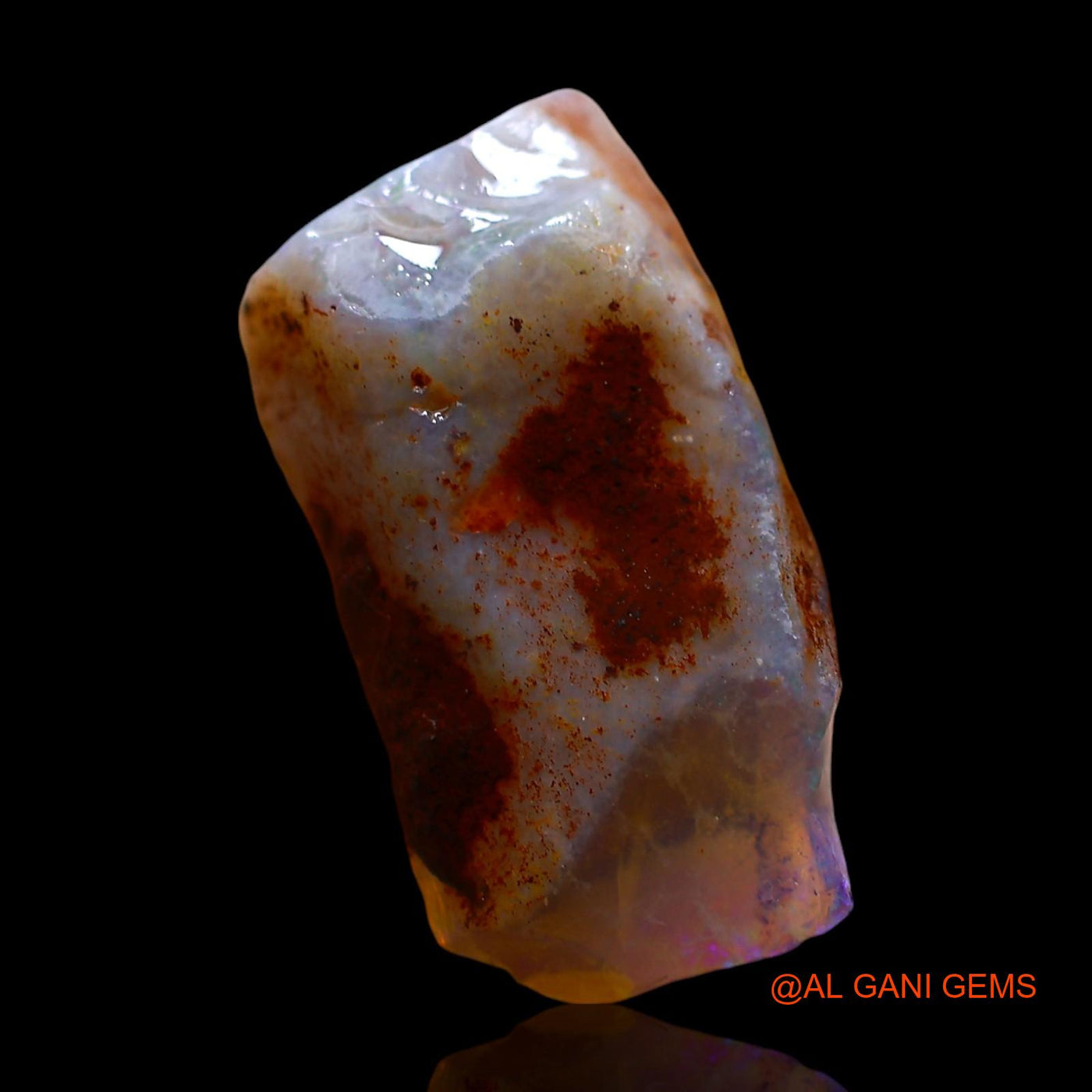 4.00 Cts Natural Australian Fire Opal Loose Gemstone Fancy Rough 17x9x4 mm RE-525