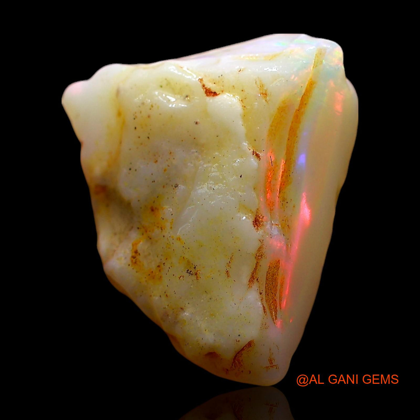 5.00 Cts Natural Australian Fire Opal Loose Gemstone Fancy Rough 15x13x5 mm RE-533