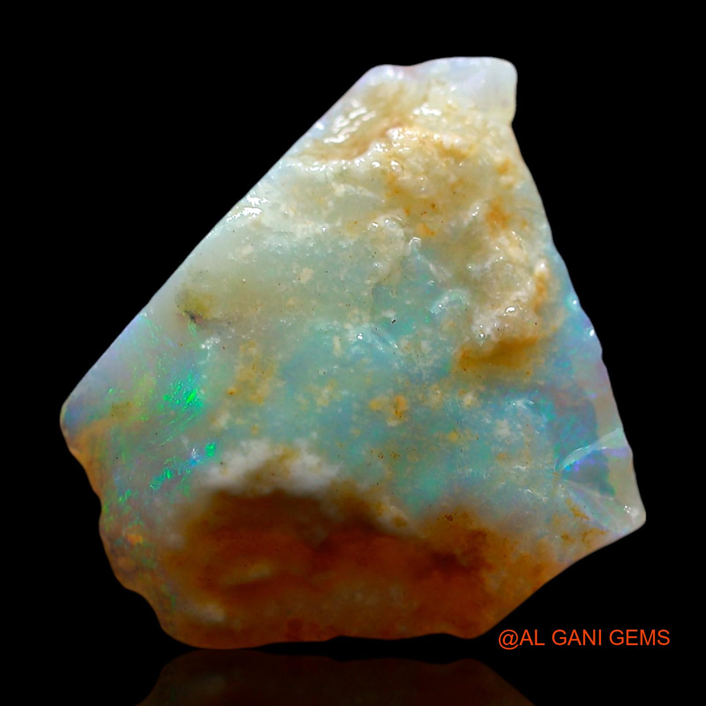 Natural Untreated Fire Opal Loose Gemstone Fancy Rough From Australia 4.00 Cts 17x13x4 mm RE-540