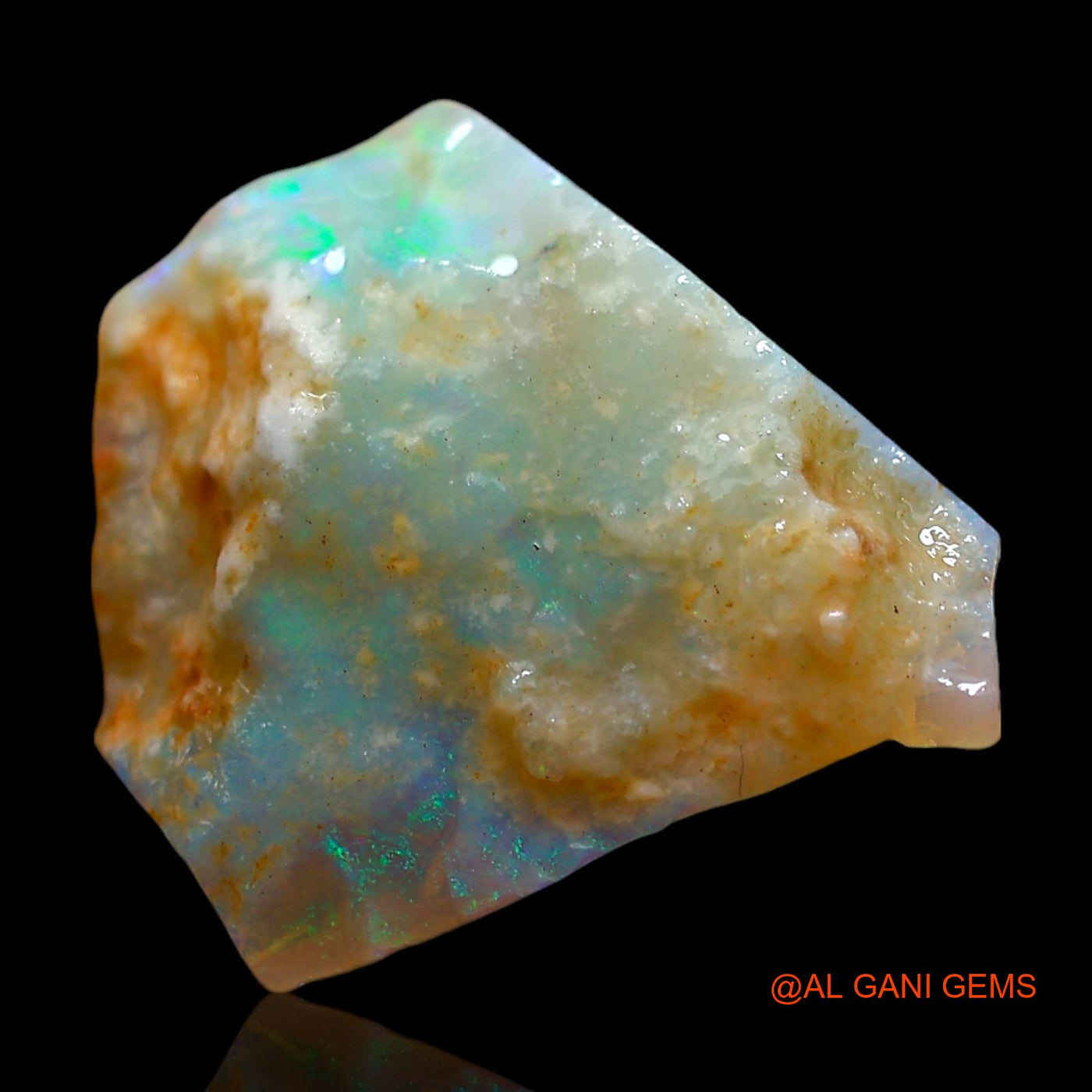 Natural Untreated Fire Opal Loose Gemstone Fancy Rough From Australia 4.00 Cts 17x13x4 mm RE-540