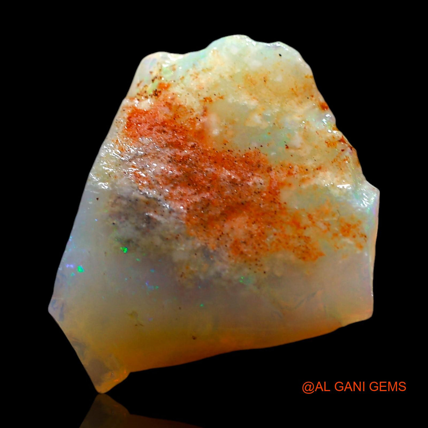 Natural Untreated Fire Opal Loose Gemstone Fancy Rough From Australia 4.00 Cts 17x13x4 mm RE-540