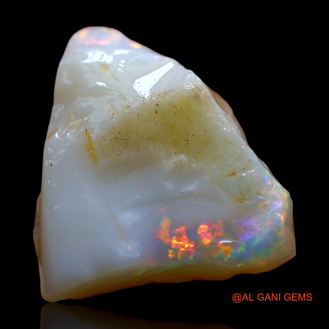 4.00 Cts Natural Australian Fire Opal Loose Gemstone Fancy Rough 14x13x5 mm RE-546