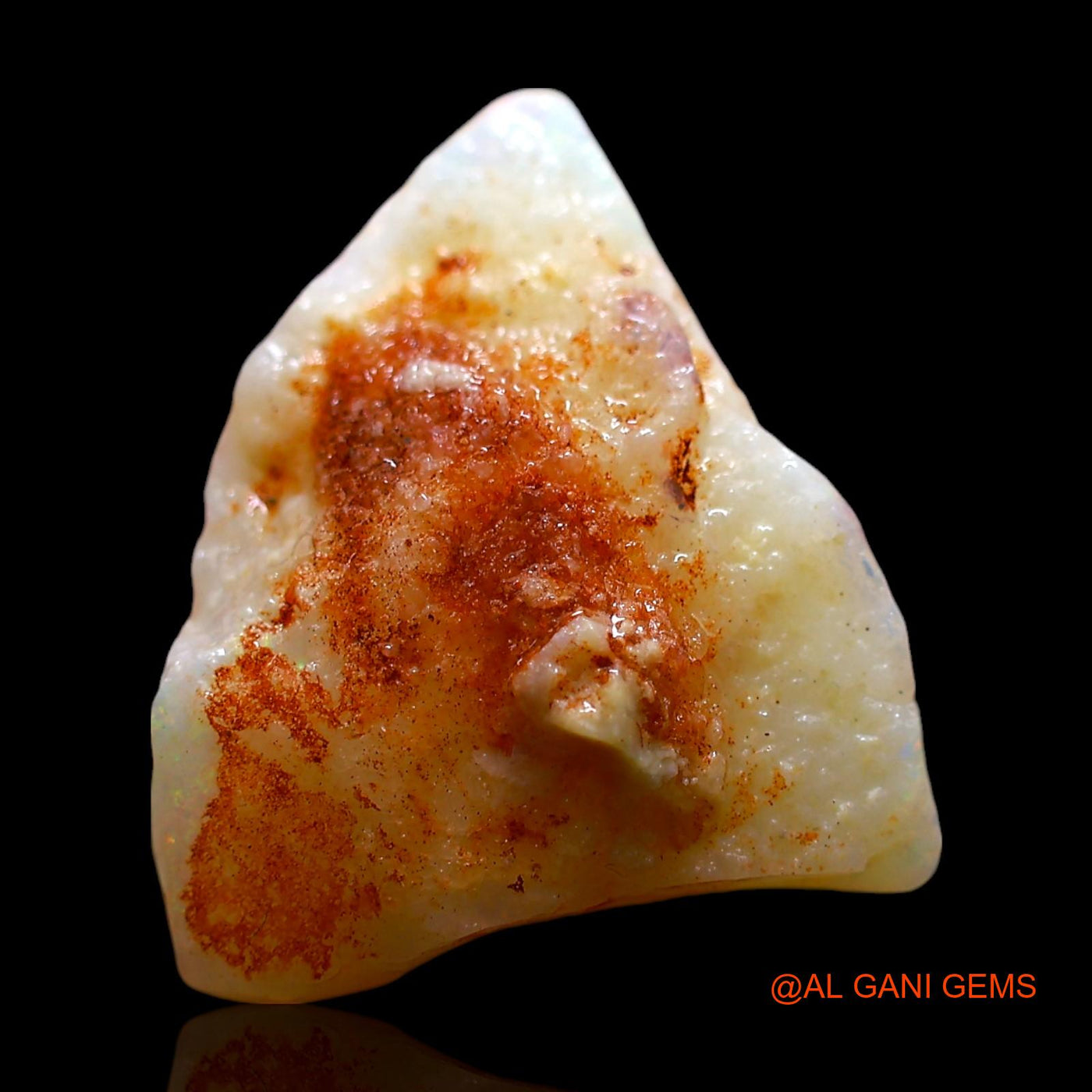 4.00 Cts Natural Australian Fire Opal Loose Gemstone Fancy Rough 14x13x5 mm RE-546
