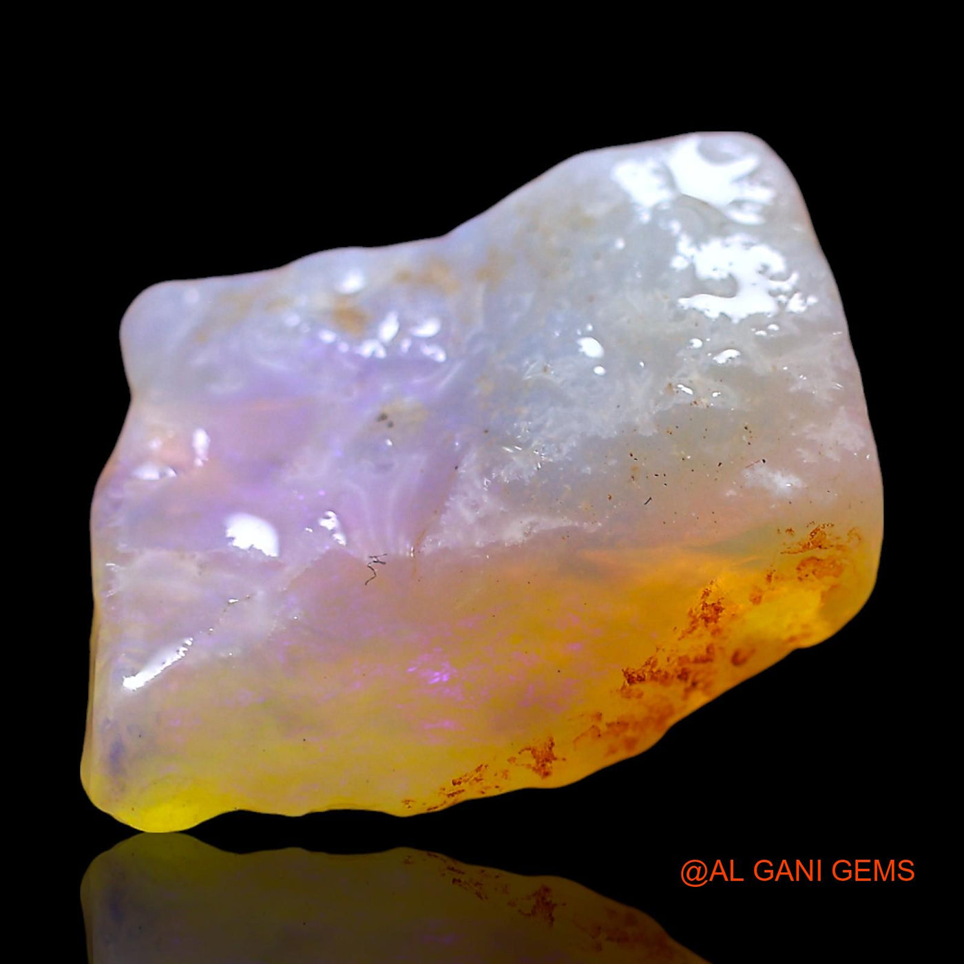 Natural Untreated Fire Opal Loose Gemstone Fancy Rough From Australia 5.00 Cts 14x11x6 mm RE-549