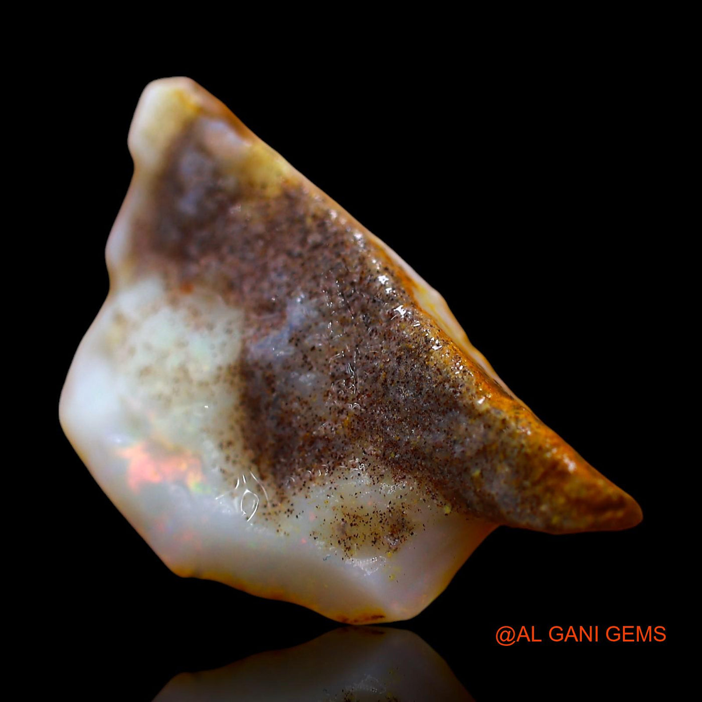 Natural Untreated Fire Opal Loose Gemstone Fancy Rough From Australia 5.00 Cts 23x12x4 mm RE-54