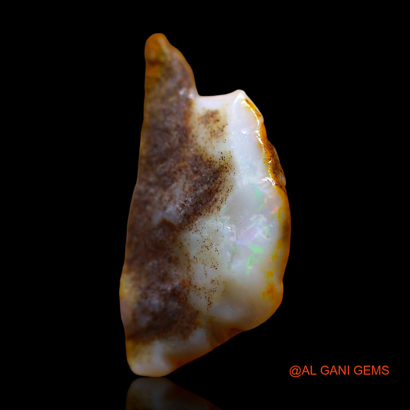 Natural Untreated Fire Opal Loose Gemstone Fancy Rough From Australia 5.00 Cts 23x12x4 mm RE-54