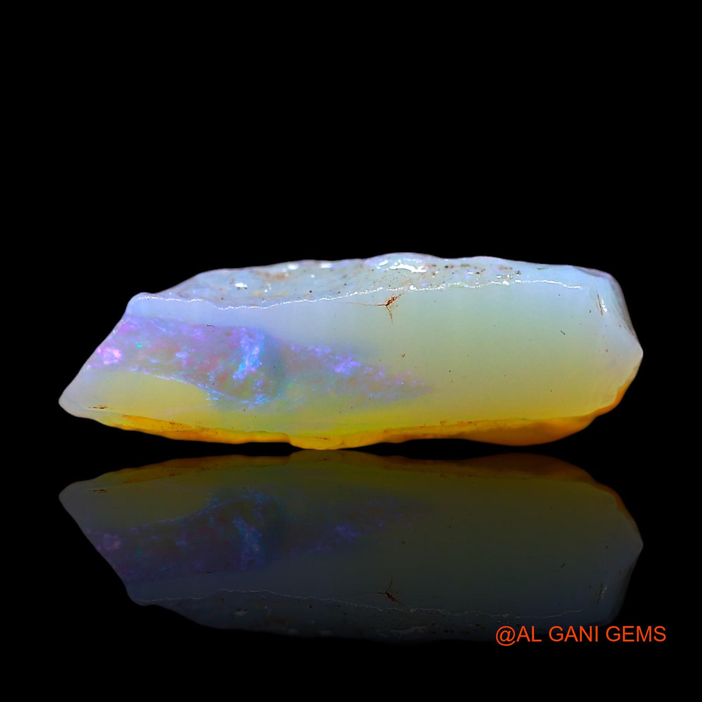 Natural Untreated Fire Opal Loose Gemstone Fancy Rough From Australia 4.00 Cts 15x12x5 mm RE-550