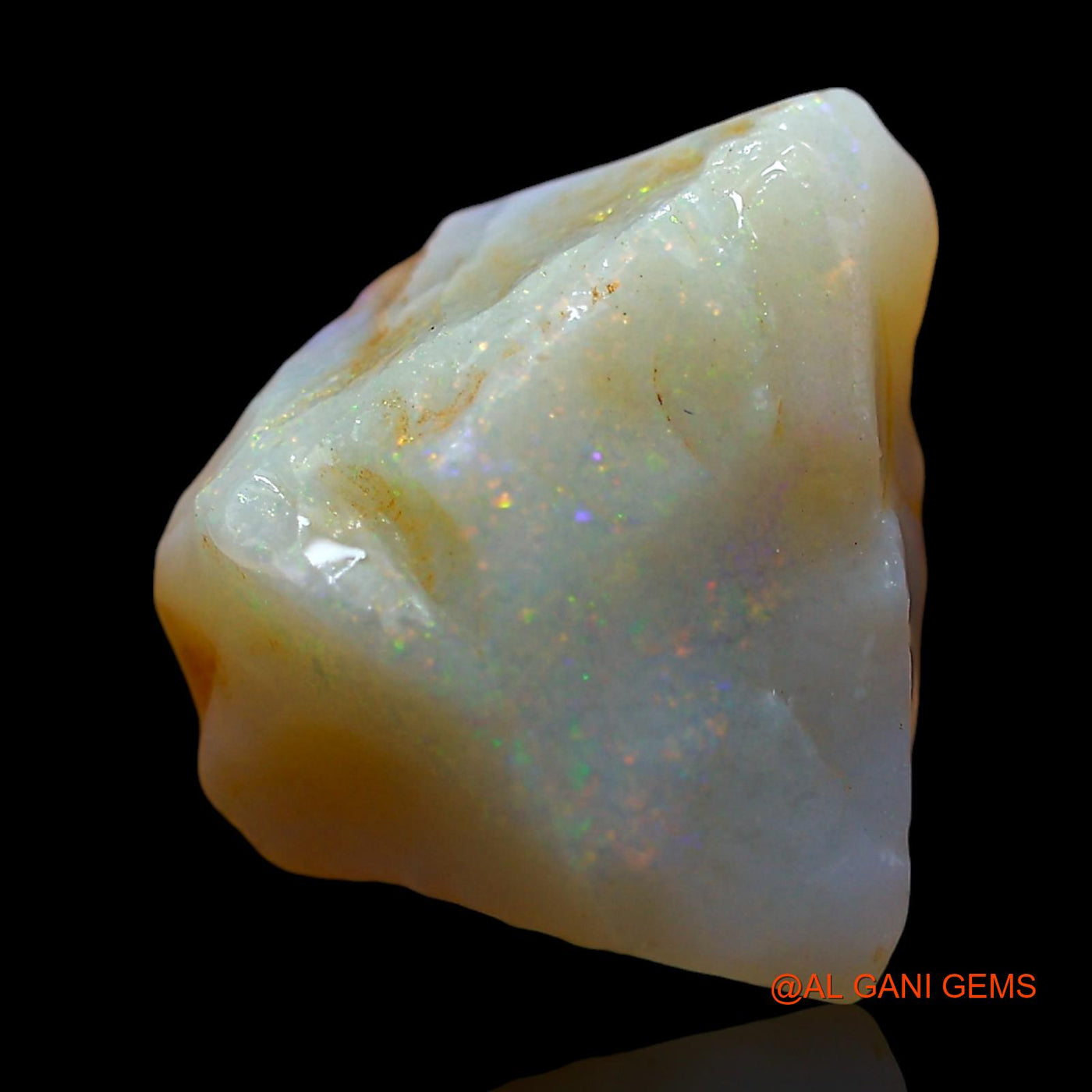 Natural Untreated Fire Opal Loose Gemstone Fancy Rough From Australia 9.00 Cts 13x12x10 mm RE-555
