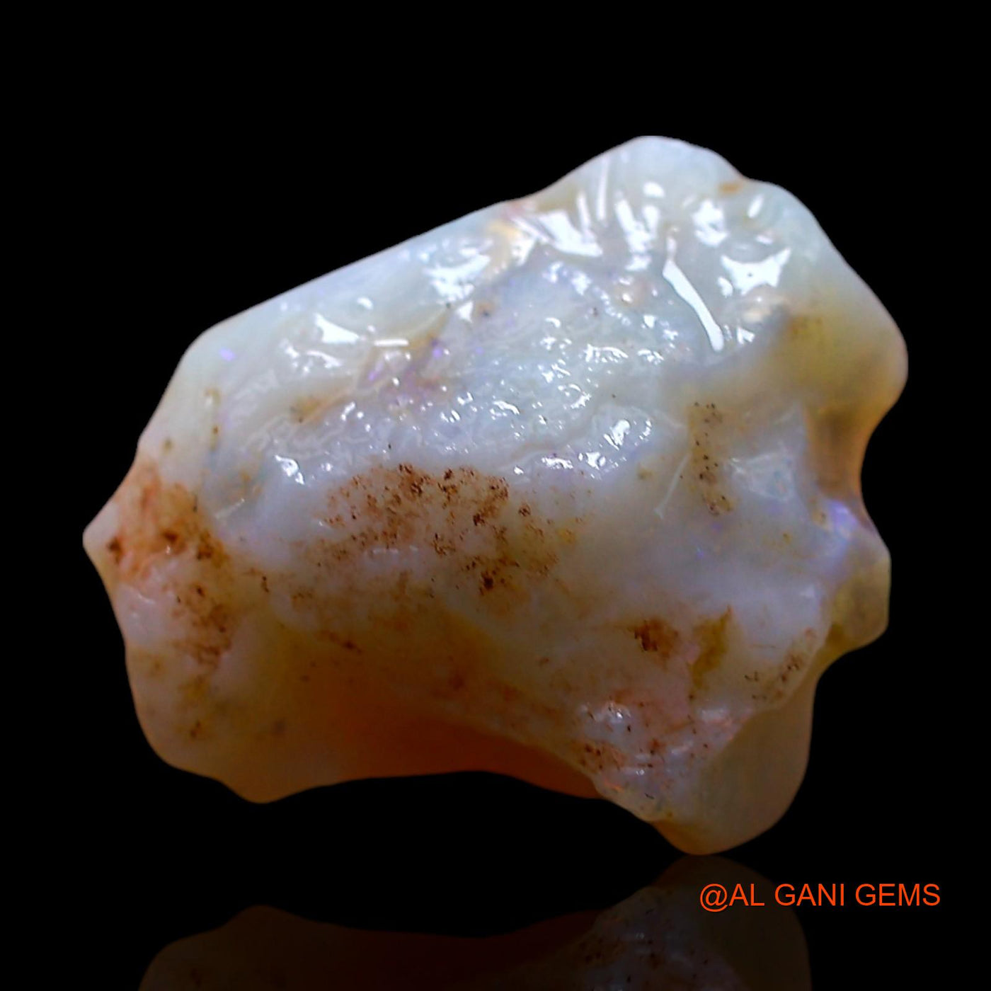 Natural Untreated Fire Opal Loose Gemstone Fancy Rough From Australia 8.00 Cts 14x13x9 mm RE-558