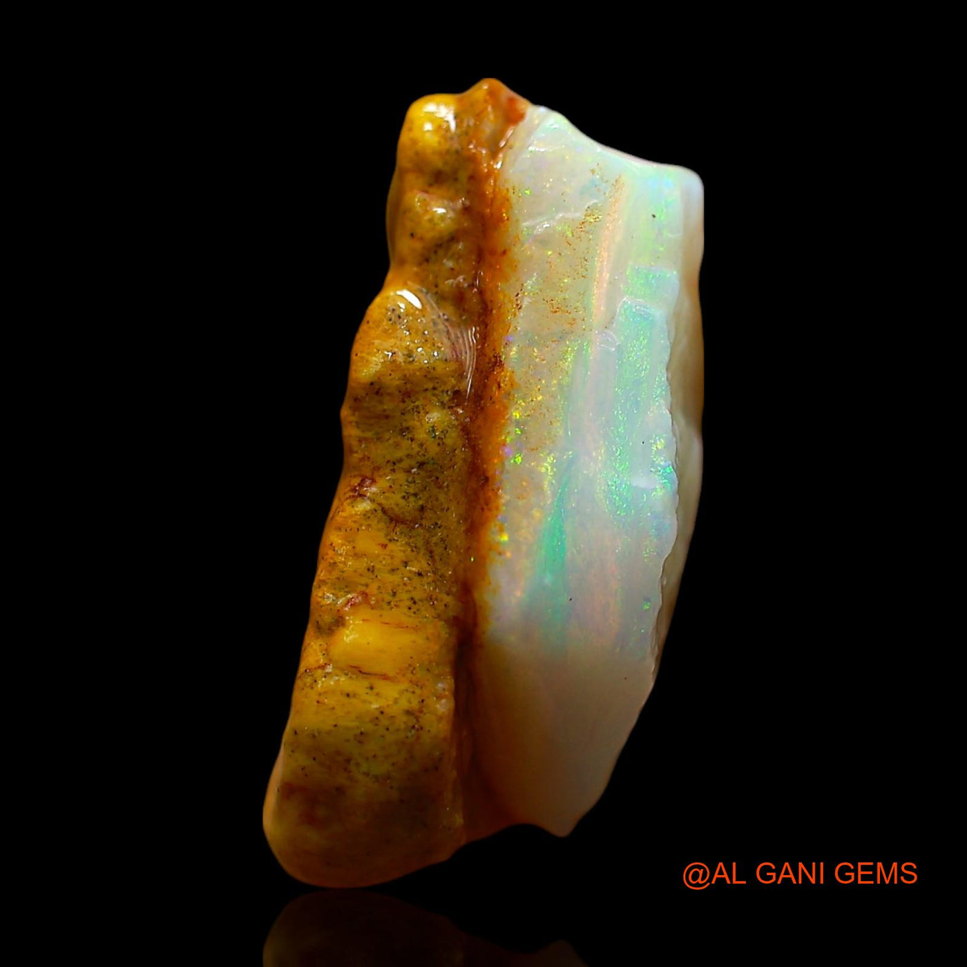 Natural Fire Opal Gemstone 6.00 Cts Loose Fancy Rough From Australia 16x10x7 mm RE-559