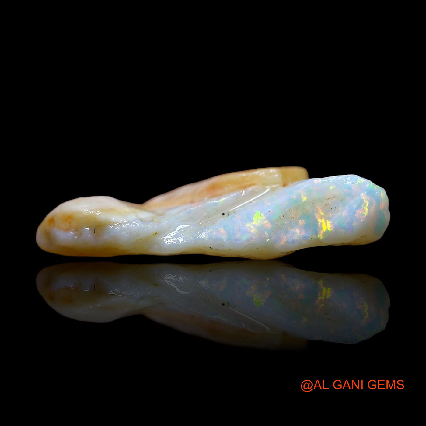 6.00 Cts Natural Australian Fire Opal Loose Gemstone Fancy Rough 19x14x4 mm RE-55