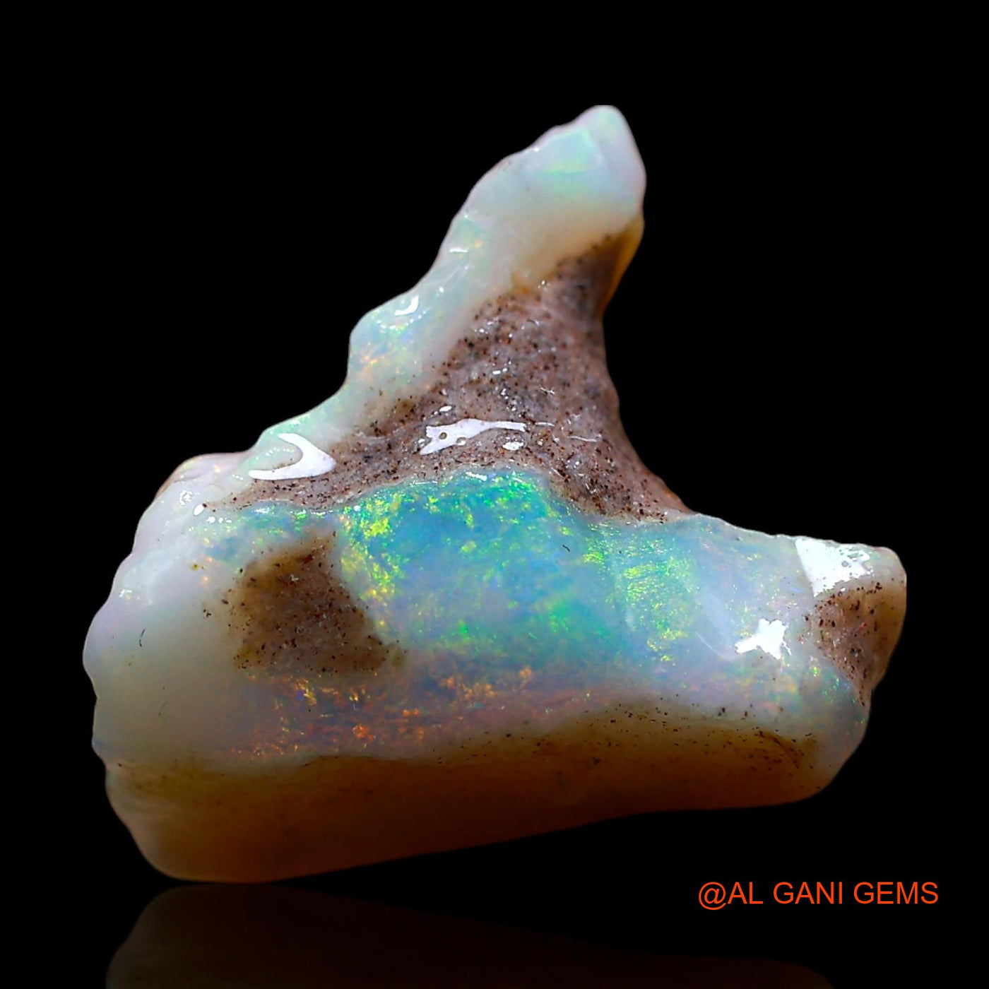 Natural Untreated Fire Opal Loose Gemstone Fancy Rough From Australia 5.00 Cts 14x12x7 mm RE-563