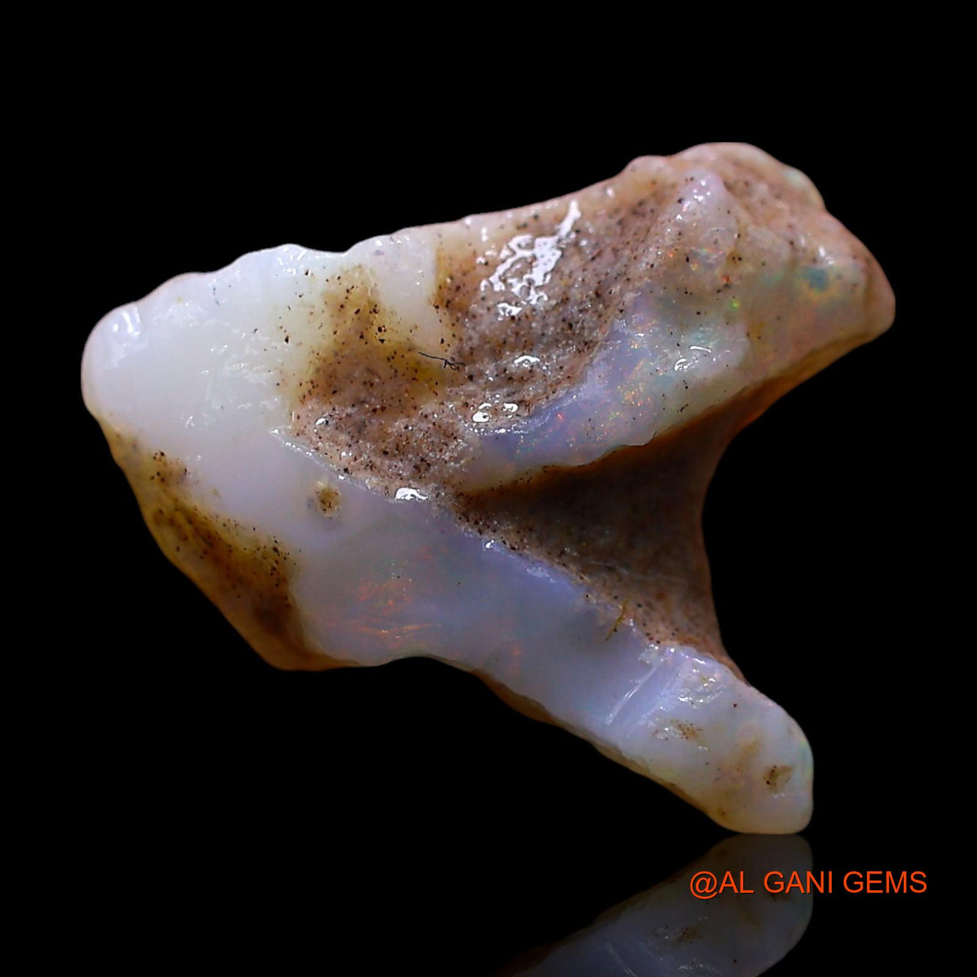 Natural Untreated Fire Opal Loose Gemstone Fancy Rough From Australia 5.00 Cts 14x12x7 mm RE-563