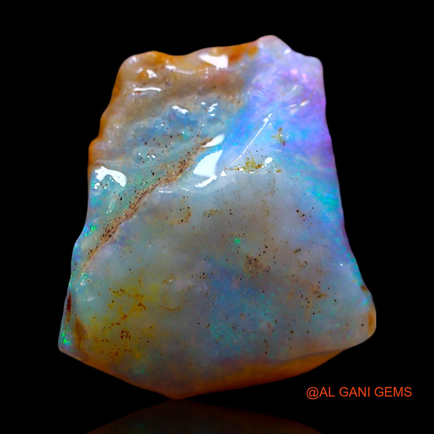 Natural Untreated Fire Opal Loose Gemstone Fancy Rough From Australia 5.00 Cts 13x12x5 mm RE-592