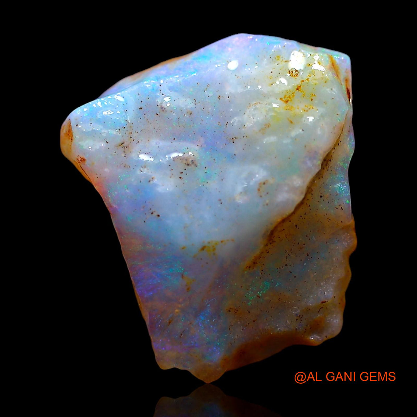 Natural Untreated Fire Opal Loose Gemstone Fancy Rough From Australia 5.00 Cts 13x12x5 mm RE-592