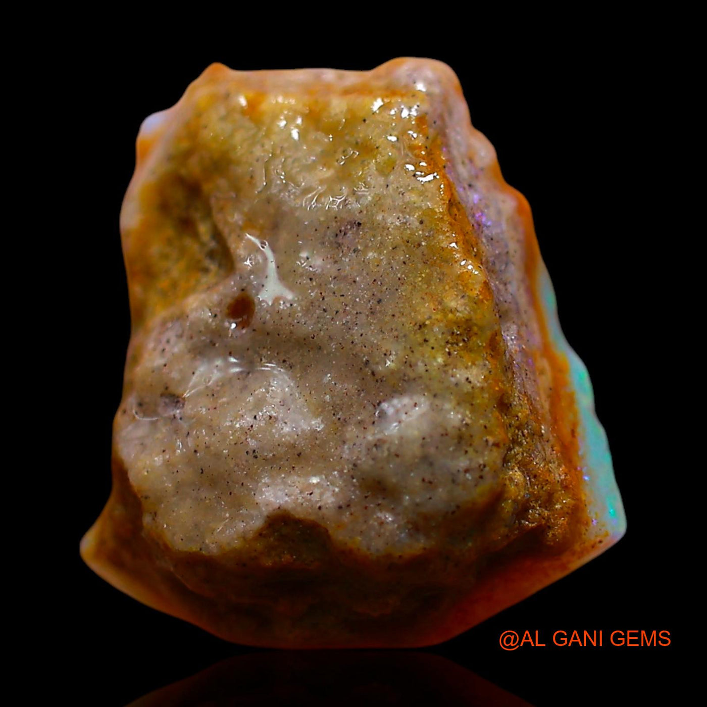 Natural Untreated Fire Opal Loose Gemstone Fancy Rough From Australia 5.00 Cts 13x12x5 mm RE-592