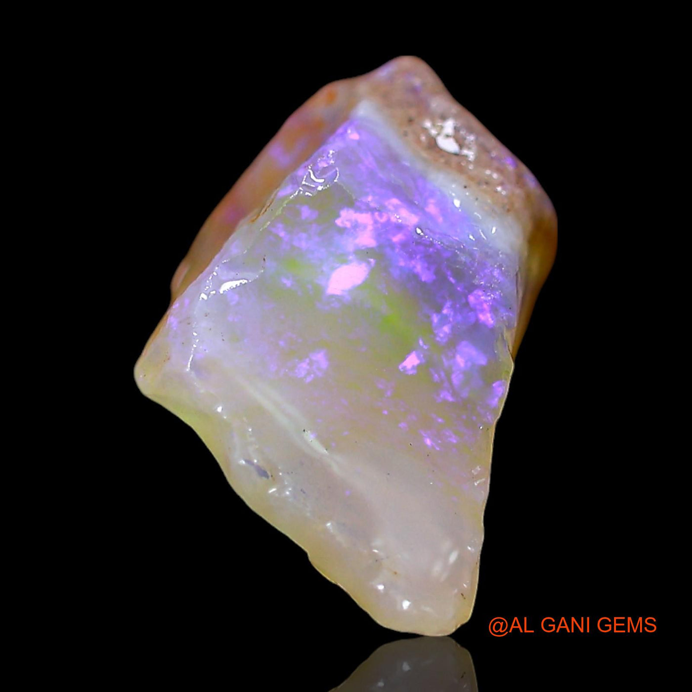 Natural Fire Opal Gemstone 4.00 Cts Loose Fancy Rough From Australia 14x9x7 mm RE-594