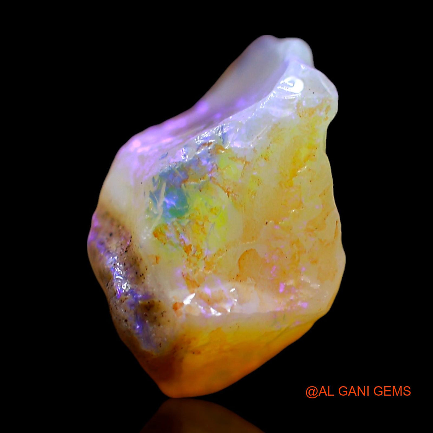 Natural Fire Opal Gemstone 4.00 Cts Loose Fancy Rough From Australia 14x9x7 mm RE-594