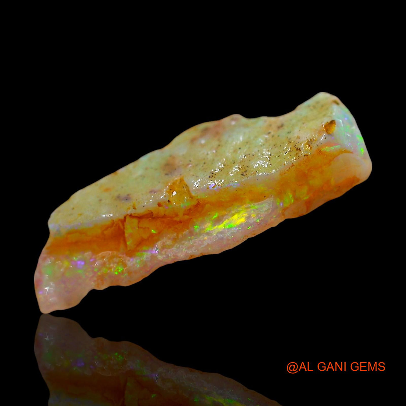 4.00 Cts Natural Australian Fire Opal Loose Gemstone Fancy Rough 23x9x4 mm RE-59