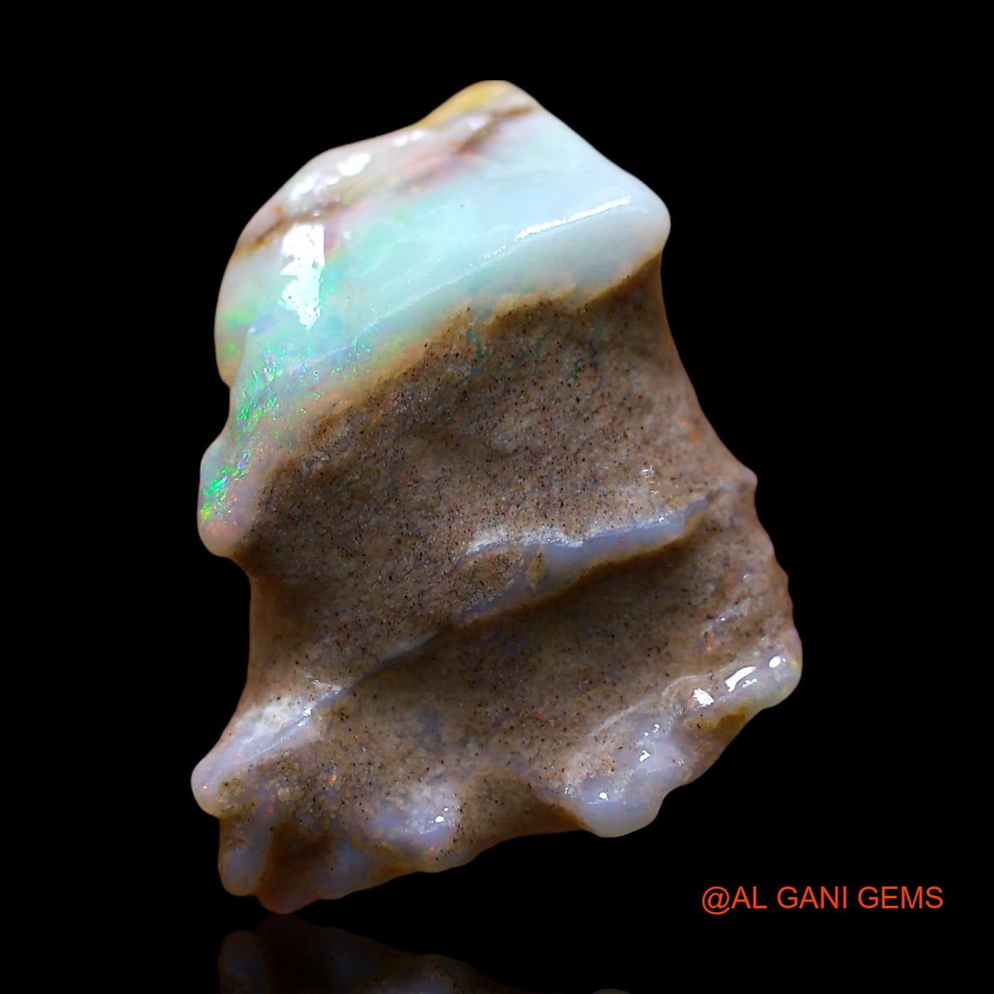 Natural Untreated Fire Opal Loose Gemstone Fancy Rough From Australia 12.00 Cts 24x15x10 mm RE-5