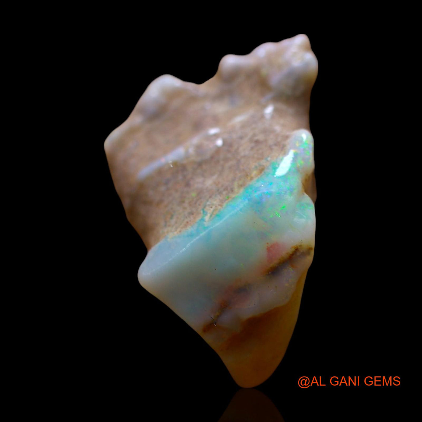 Natural Untreated Fire Opal Loose Gemstone Fancy Rough From Australia 12.00 Cts 24x15x10 mm RE-5