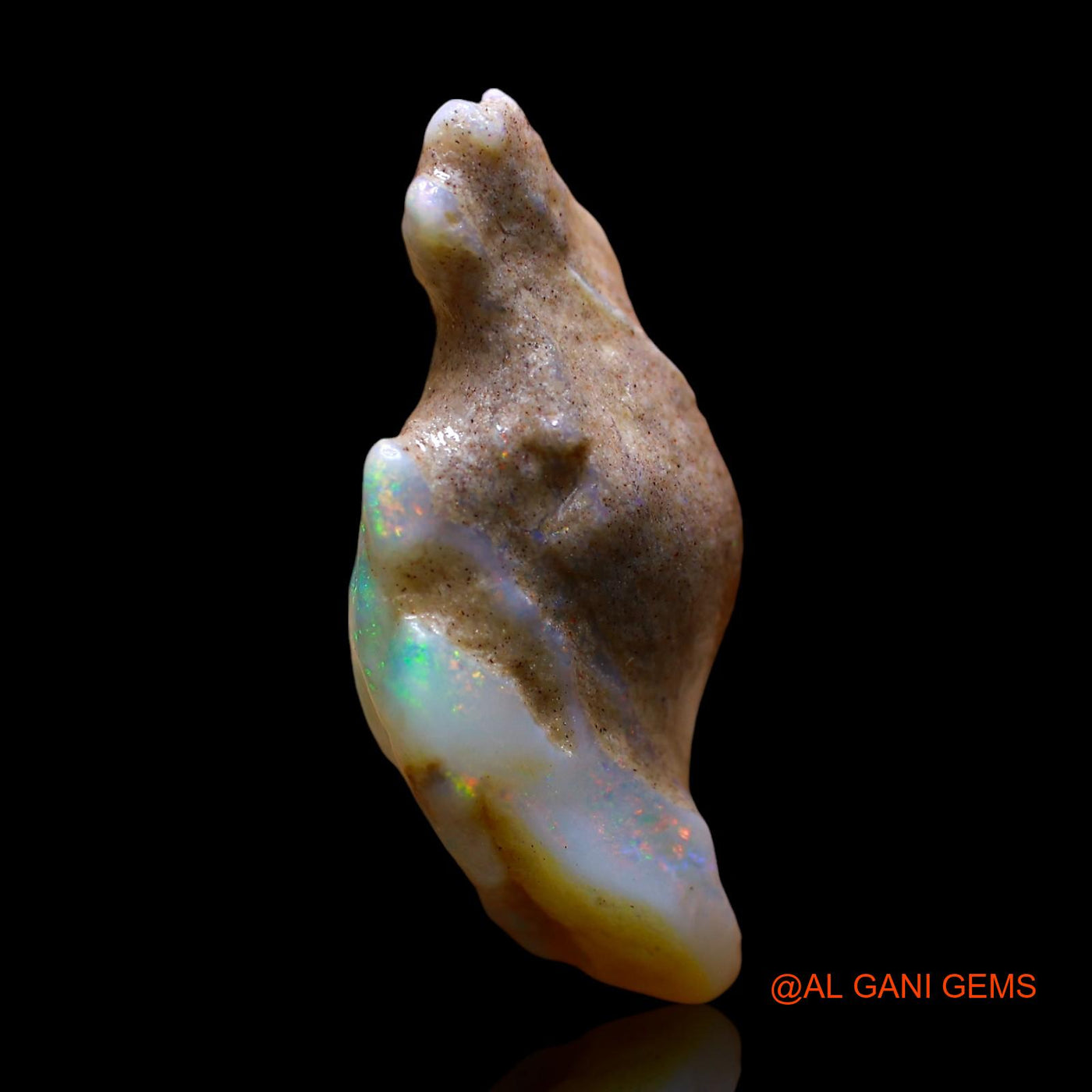 Natural Untreated Fire Opal Loose Gemstone Fancy Rough From Australia 12.00 Cts 24x15x10 mm RE-5