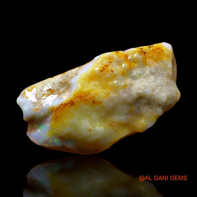 Natural Fire Opal Gemstone 51.00 Cts Loose Fancy Rough From Australia 36x22x16 mm RE-604