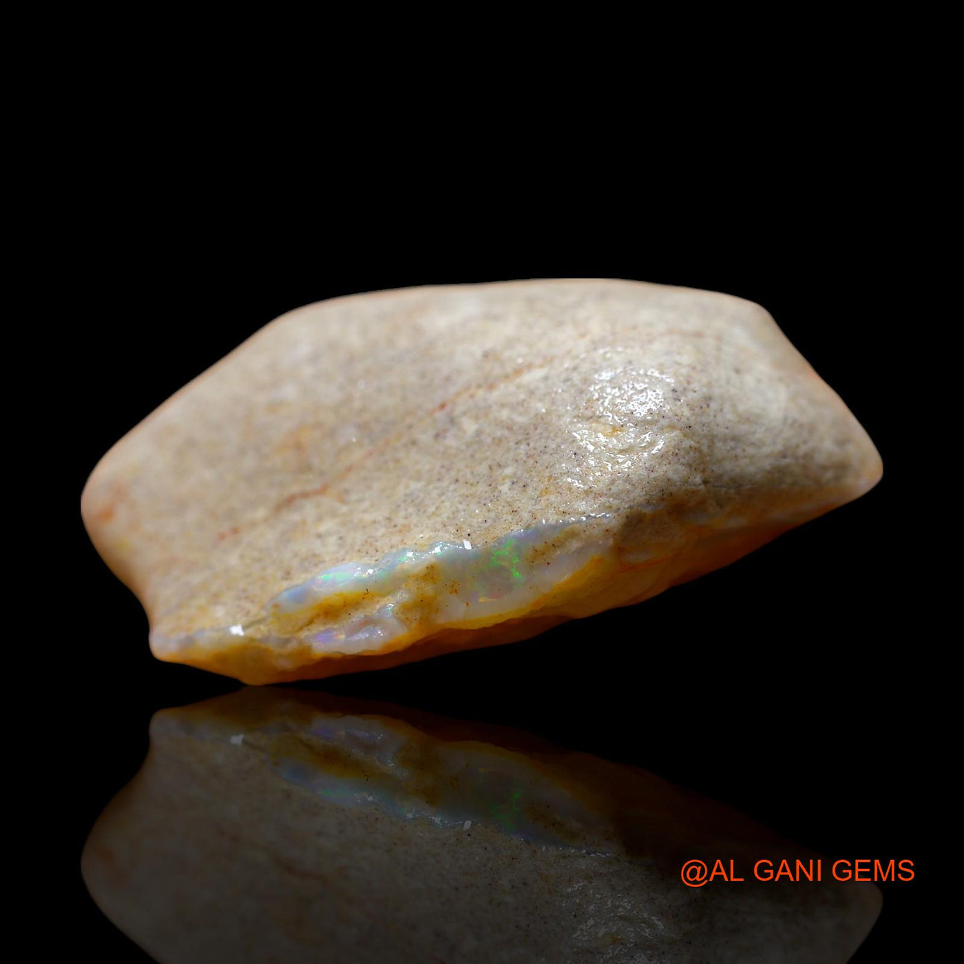 Natural Fire Opal Gemstone 51.00 Cts Loose Fancy Rough From Australia 36x22x16 mm RE-604