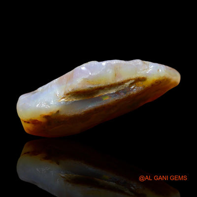 Natural Untreated Fire Opal Loose Gemstone Fancy Rough From Australia 44.00 Cts 33x24x10 mm RE-607