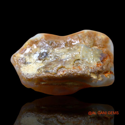Natural Untreated Fire Opal Loose Gemstone Fancy Rough From Australia 44.00 Cts 33x24x10 mm RE-607