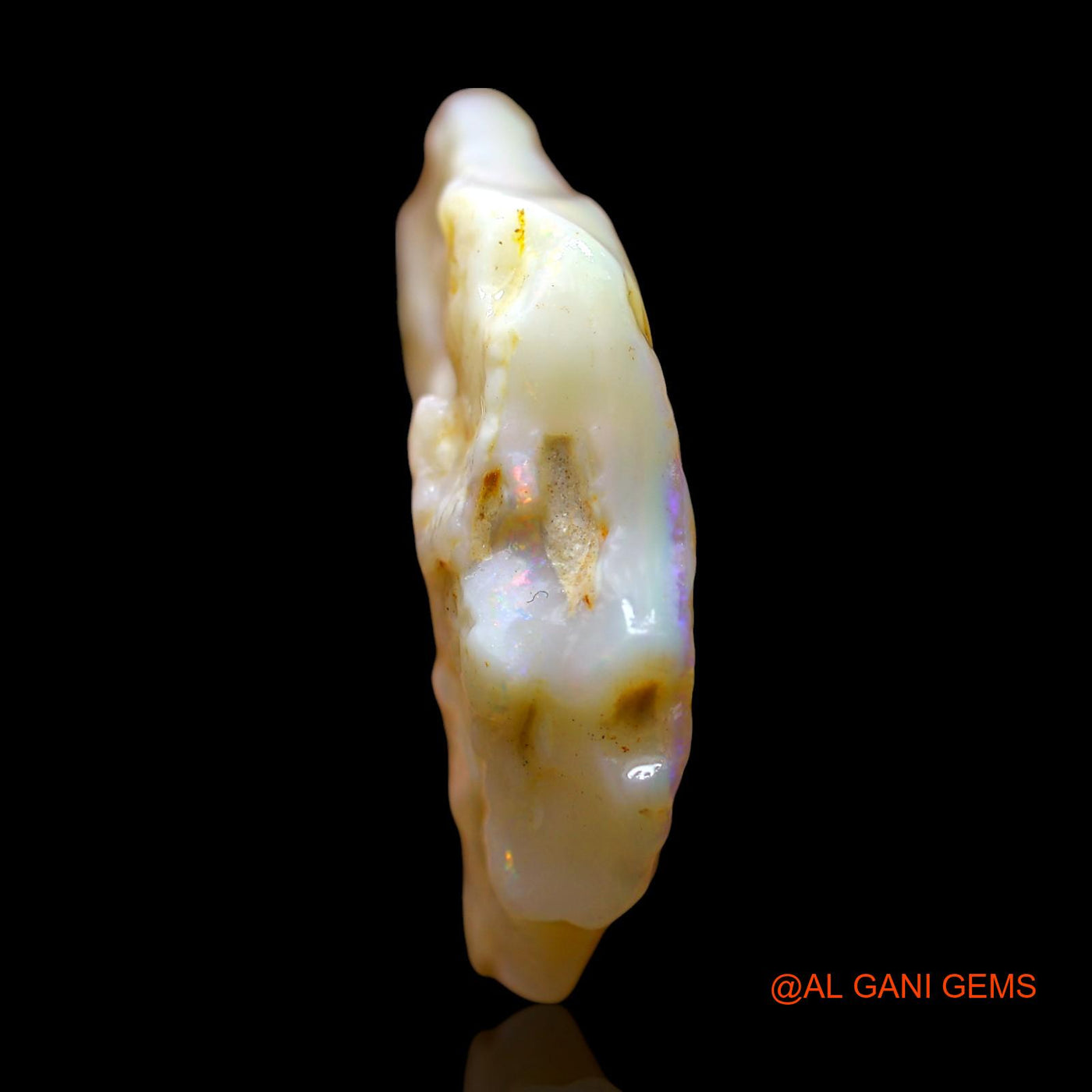 Natural Fire Opal Gemstone 31.00 Cts Loose Fancy Rough From Australia 32x26x8 mm RE-609