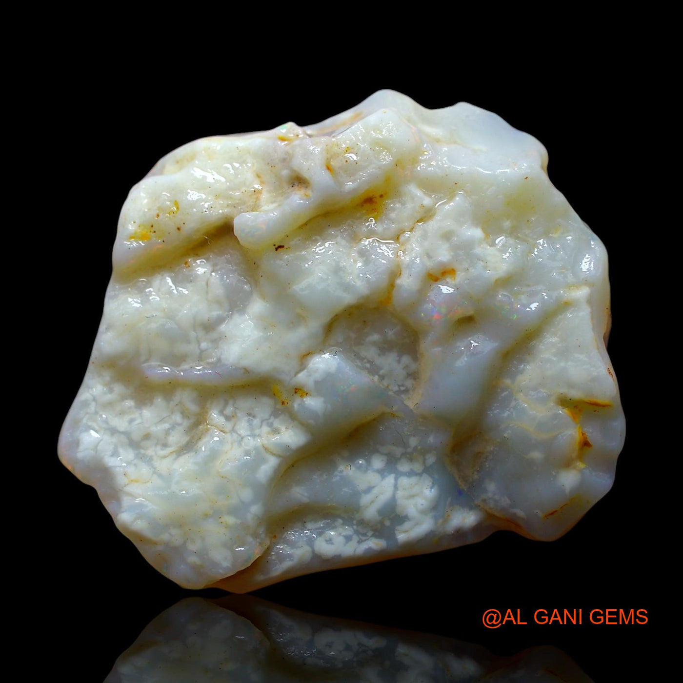 Natural Fire Opal Gemstone 31.00 Cts Loose Fancy Rough From Australia 32x26x8 mm RE-609