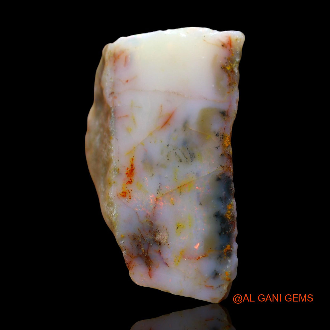41.00 Cts Natural Australian Fire Opal Loose Gemstone Fancy Rough 32x18x12 mm RE-611