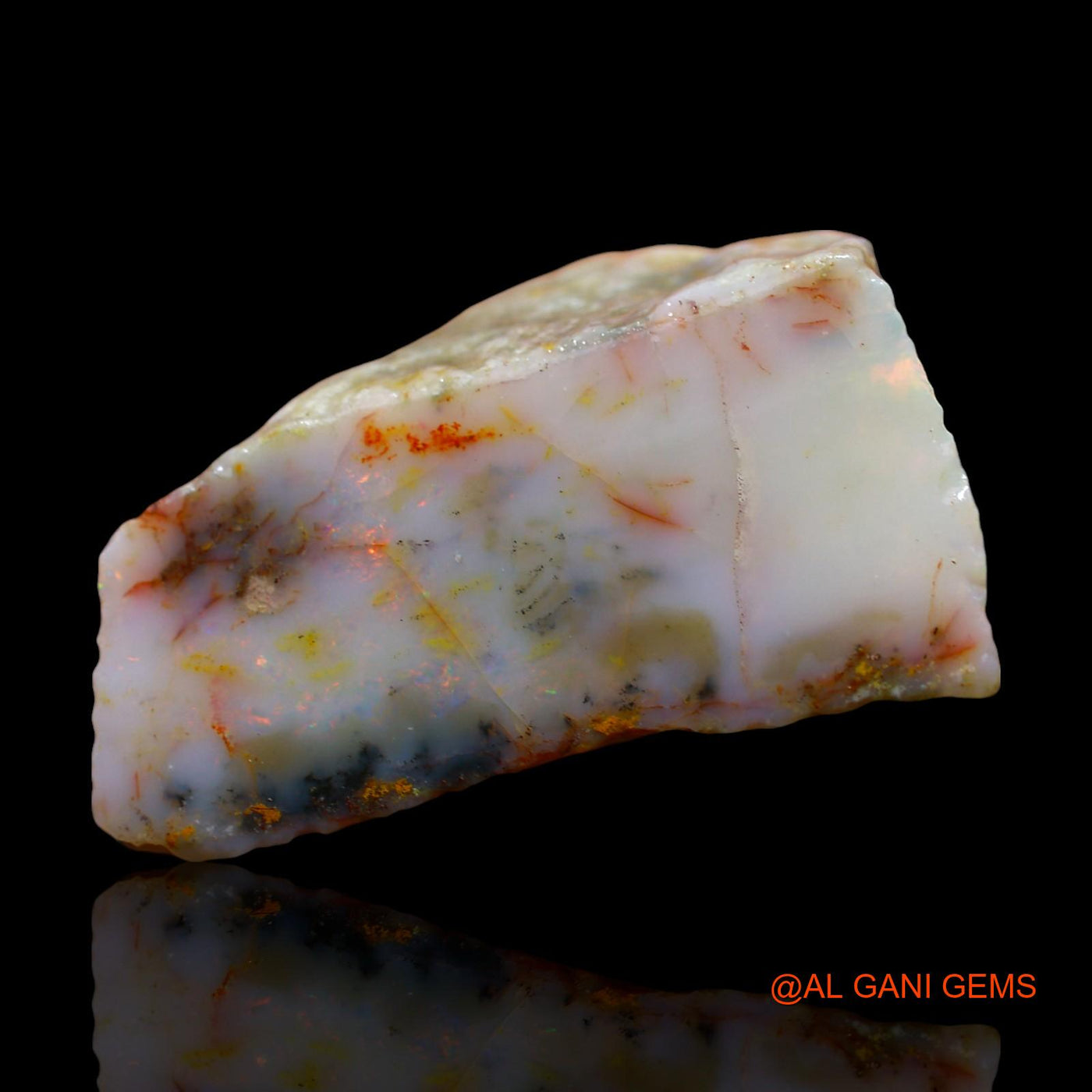 41.00 Cts Natural Australian Fire Opal Loose Gemstone Fancy Rough 32x18x12 mm RE-611