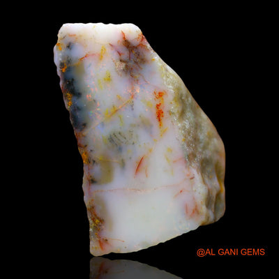 41.00 Cts Natural Australian Fire Opal Loose Gemstone Fancy Rough 32x18x12 mm RE-611