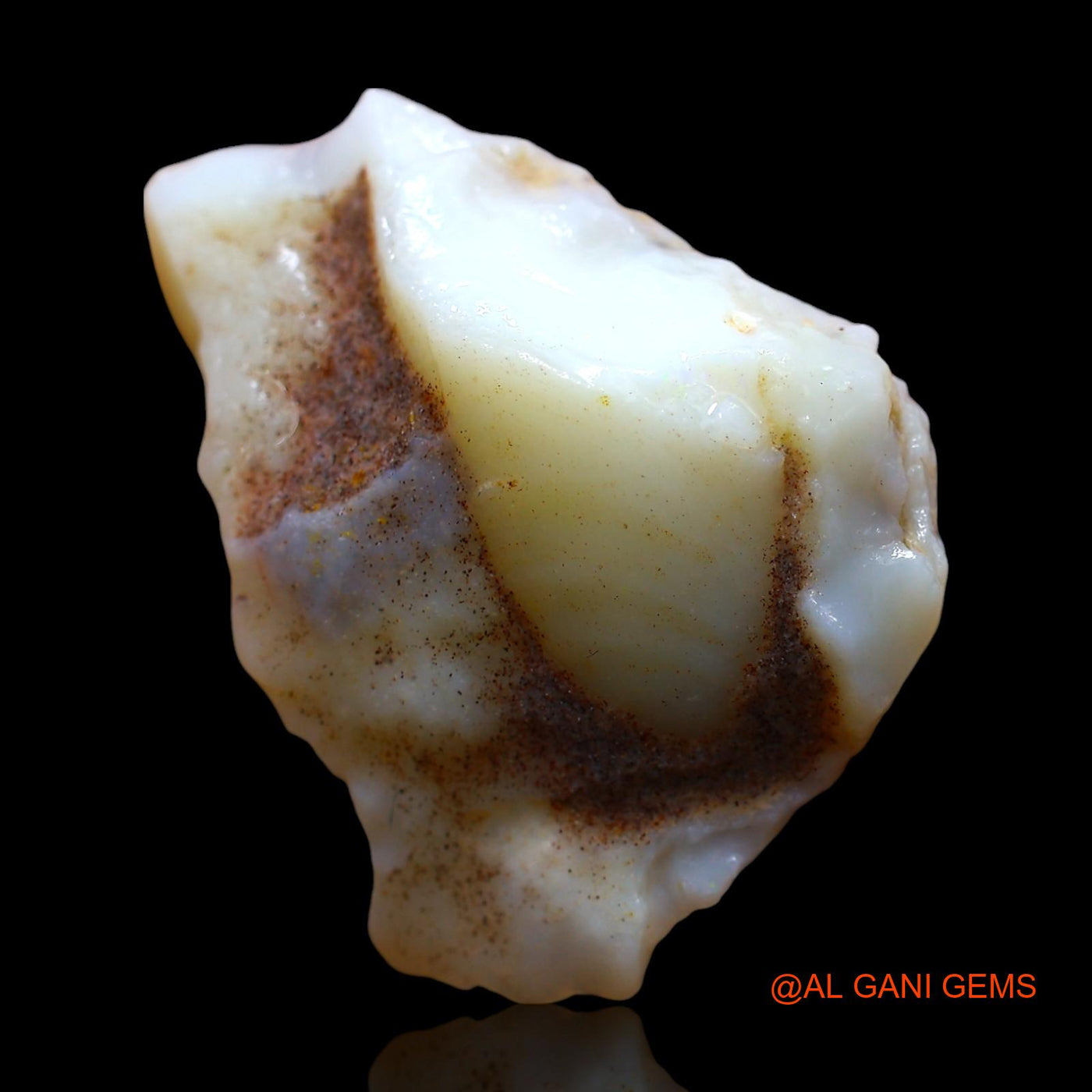 Natural Fire Opal Gemstone 32.00 Cts Loose Fancy Rough From Australia 31x22x12 mm RE-612