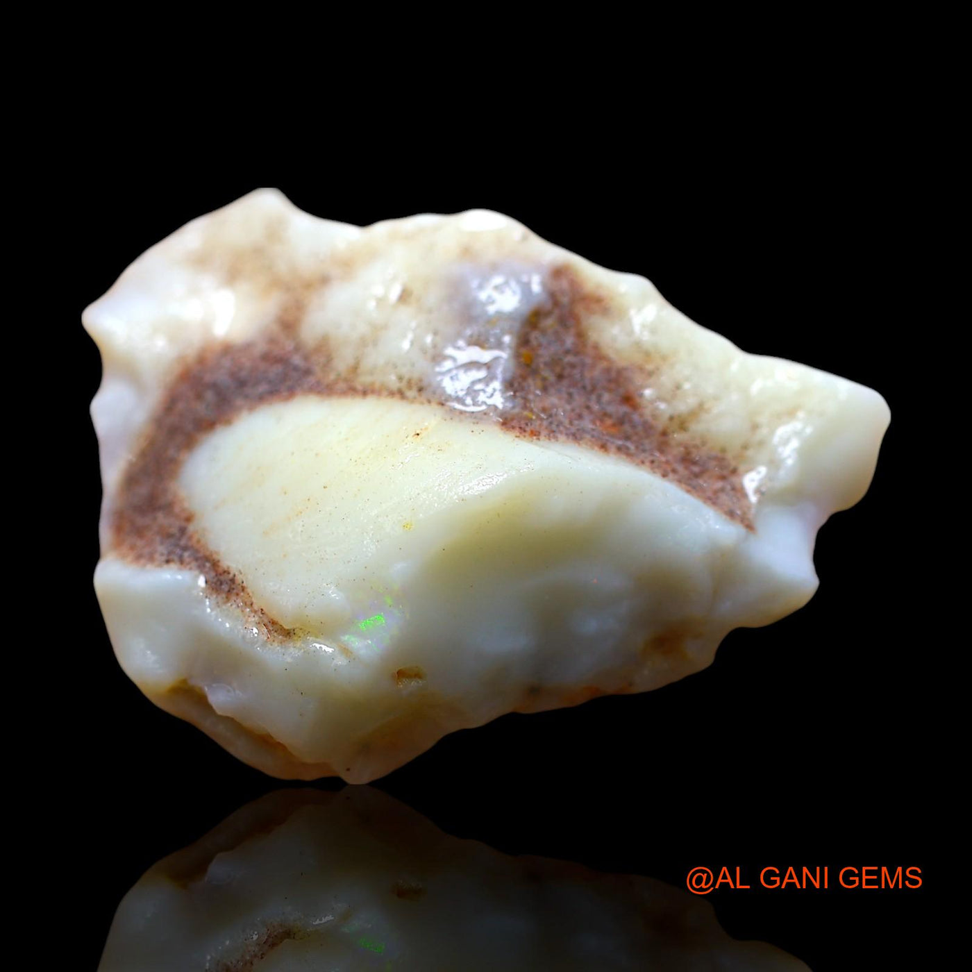 Natural Fire Opal Gemstone 32.00 Cts Loose Fancy Rough From Australia 31x22x12 mm RE-612