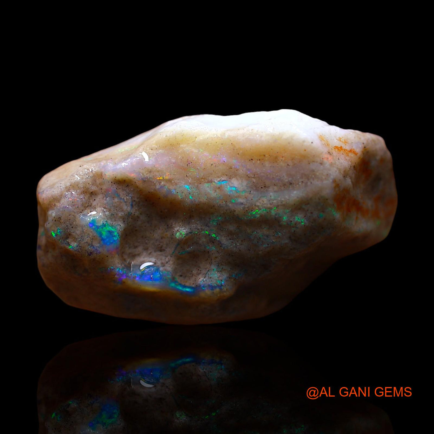 37.00 Cts Natural Australian Fire Opal Loose Gemstone Fancy Rough 26x22x13 mm RE-617