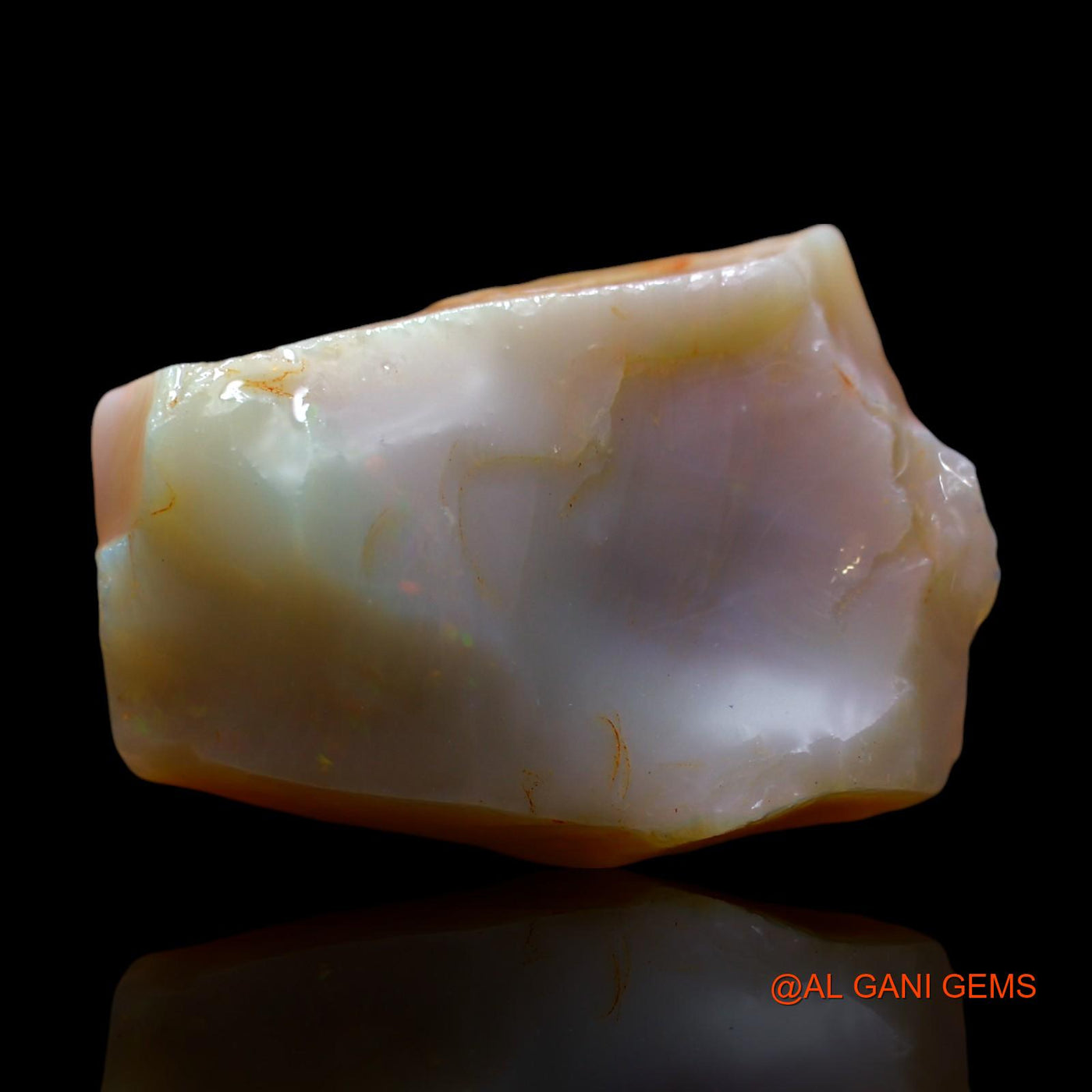 Natural Fire Opal Gemstone 28.00 Cts Loose Fancy Rough From Australia 24x16x12 mm RE-623