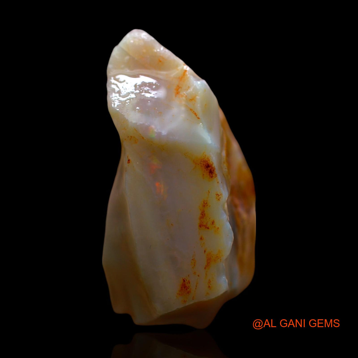 Natural Fire Opal Gemstone 28.00 Cts Loose Fancy Rough From Australia 24x16x12 mm RE-623