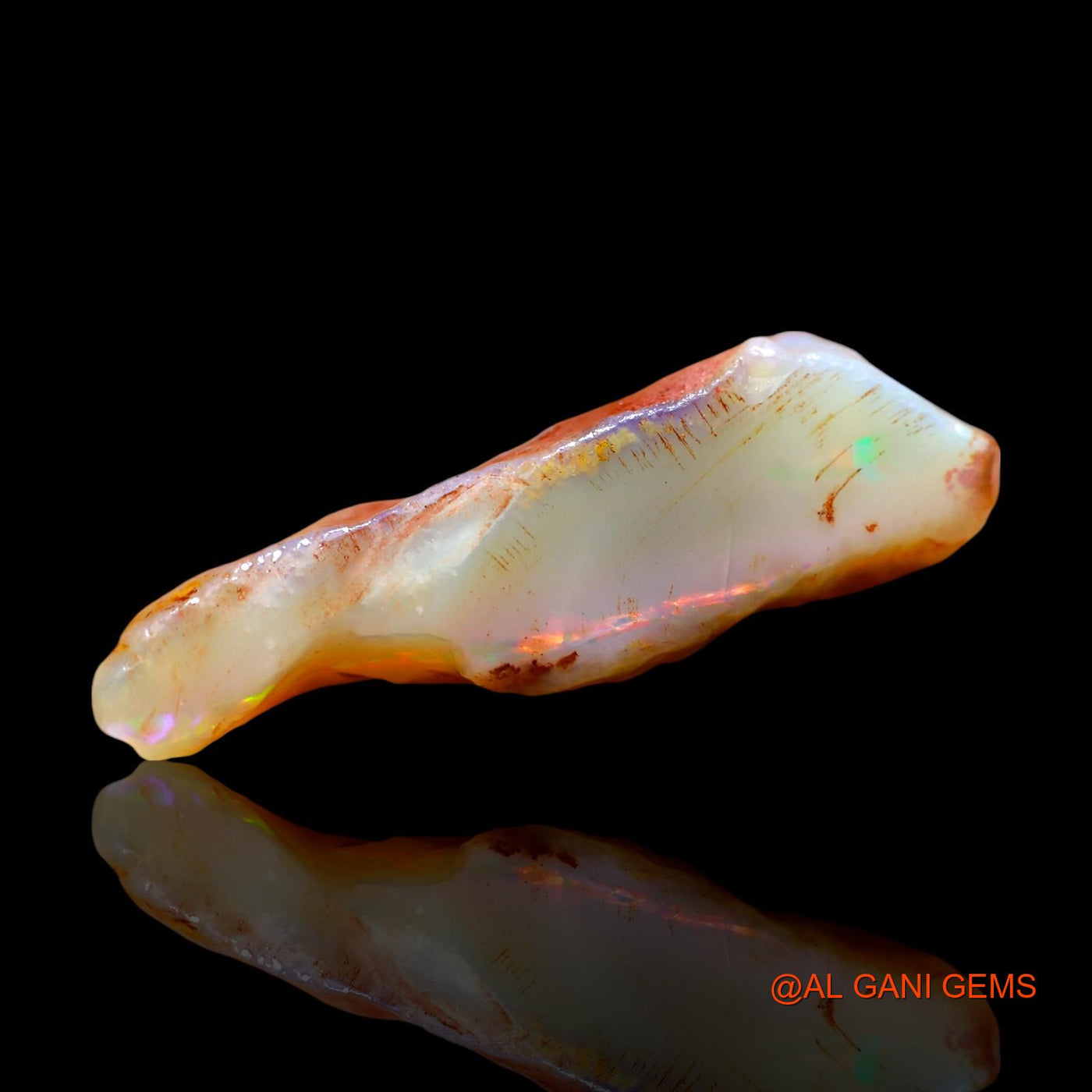 16.00 Cts Unheated Australian Fire Opal Loose Gemstone Fancy Rough Natural 32x11x9 mm RE-644