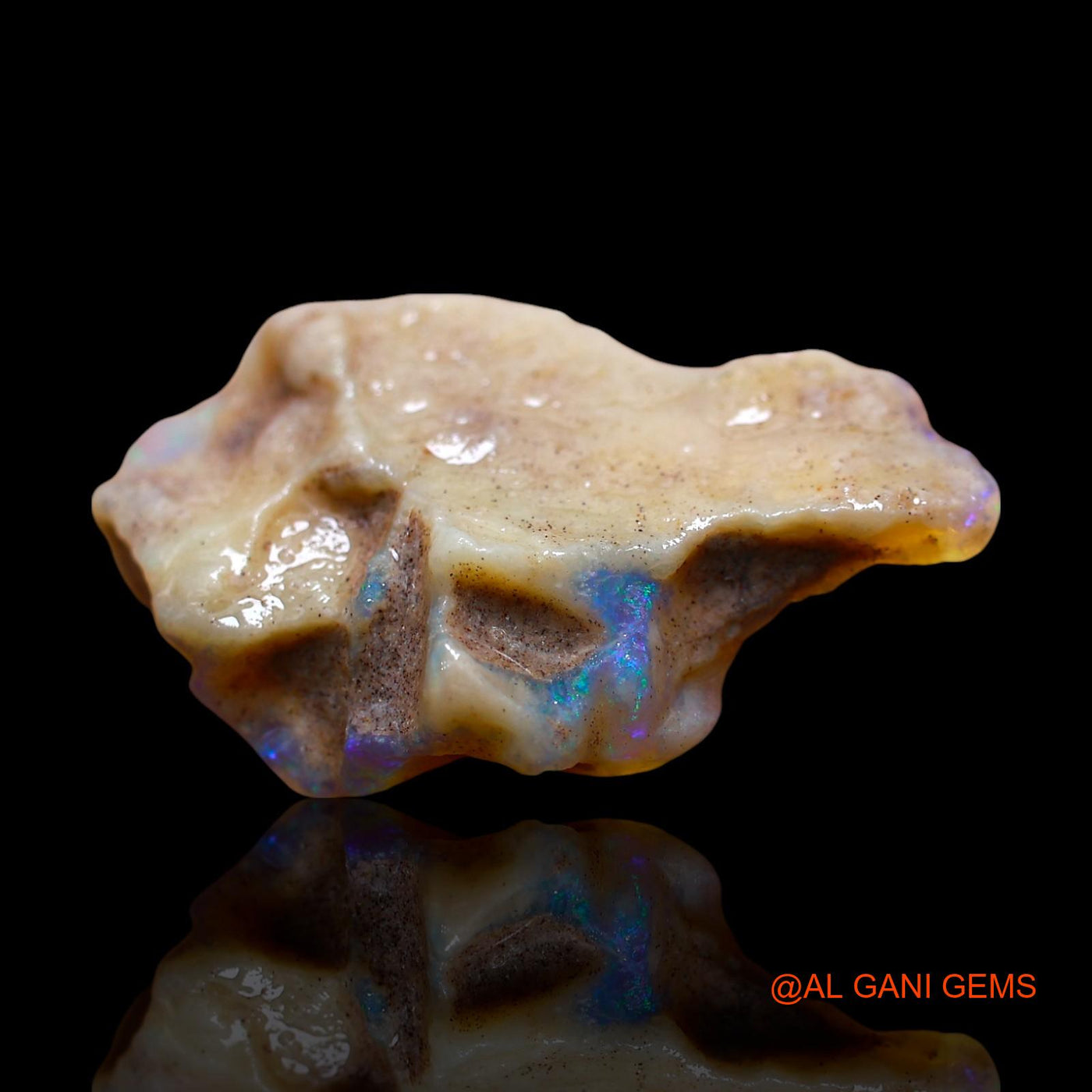 11.00 Cts Natural Australian Fire Opal Loose Gemstone Fancy Rough 29x18x6 mm RE-645