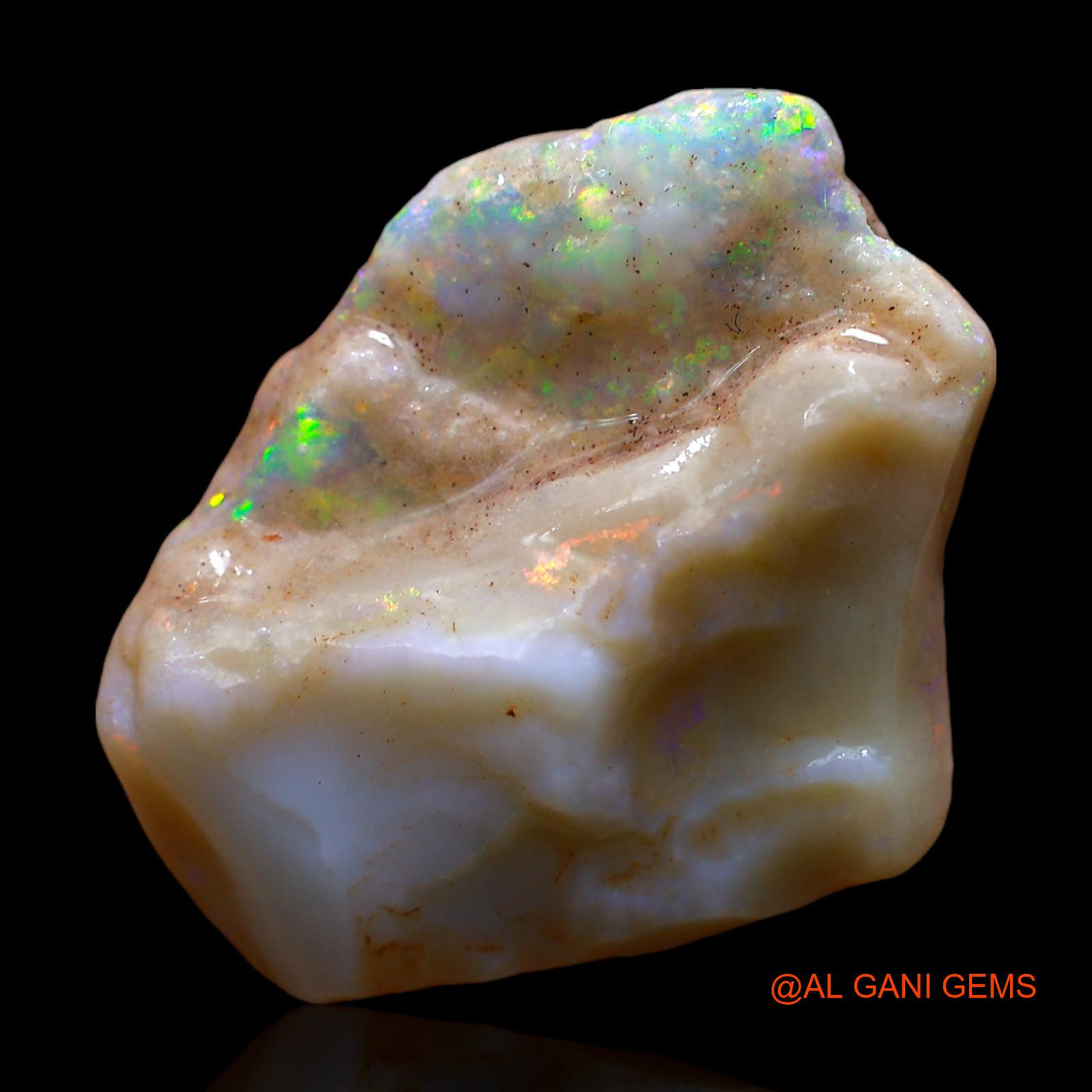 Natural Fire Opal Gemstone 20.00 Cts Loose Fancy Rough From Australia 25x20x9 mm RE-646