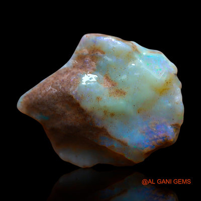 Natural Fire Opal Gemstone 17.00 Cts Loose Fancy Rough From Australia 26x21x7 mm RE-647