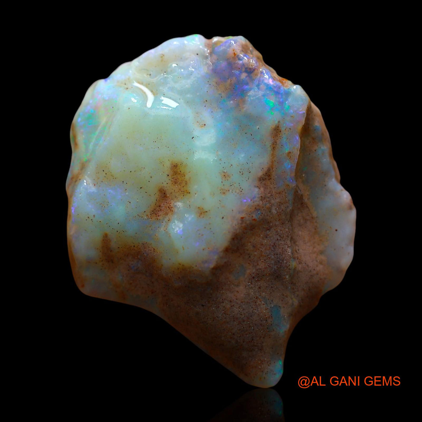 Natural Fire Opal Gemstone 17.00 Cts Loose Fancy Rough From Australia 26x21x7 mm RE-647