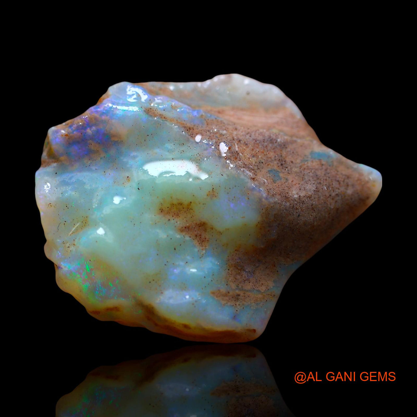 Natural Fire Opal Gemstone 17.00 Cts Loose Fancy Rough From Australia 26x21x7 mm RE-647